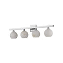 Currey & Company Bombelles 4-Light Nickel Bath Bar 4