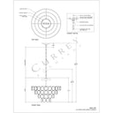 Currey & Company Bon Vivant 20" 1-Light Convertible Semi-Flush Mount 4