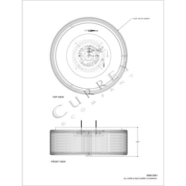 Currey & Company Brownell 14" LED Flush Mount 6