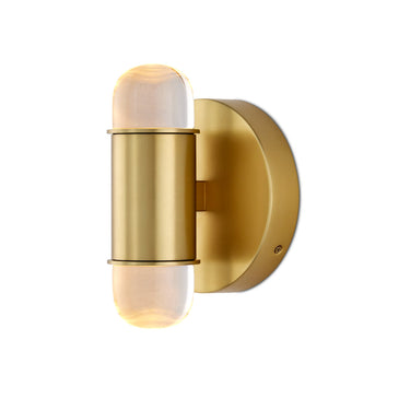 Currey & Company Capsule Brass LED 2-Light Wall Sconce 