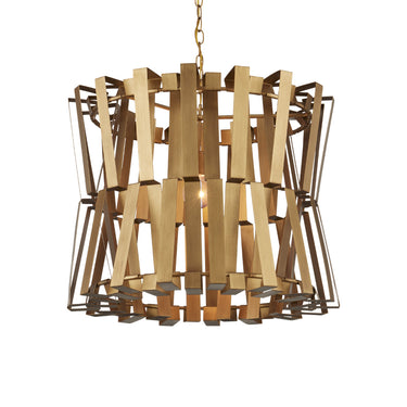 Currey & Company Chaconne 27" Brass Chandelier 1-Light Chandelier 