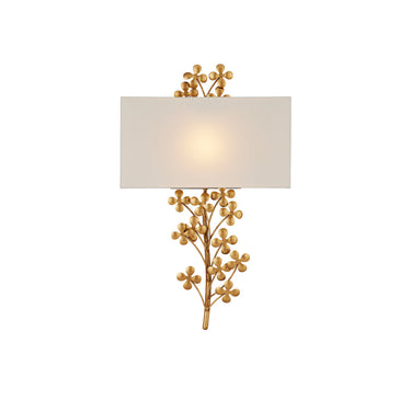 Currey & Company Cloverfield 1-Light Gold Wall Sconce 2