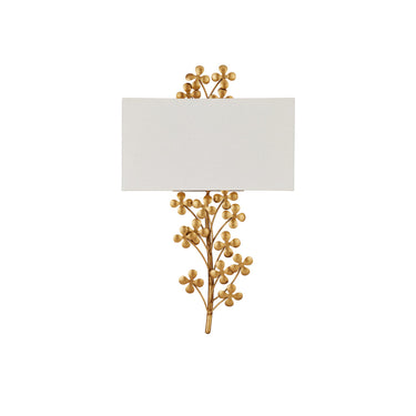 Currey & Company Cloverfield 1-Light Gold Wall Sconce 3