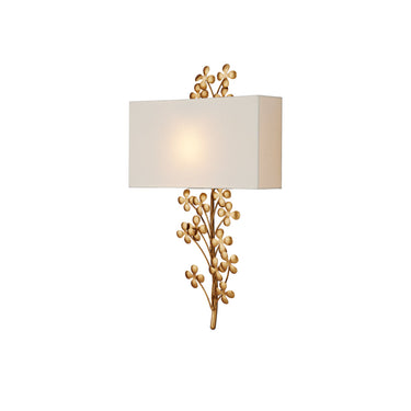 Currey & Company Cloverfield 1-Light Gold Wall Sconce 