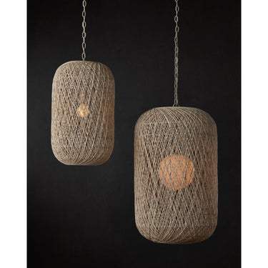 Currey & Company Cocoon Cream 1-Light Pendant 7