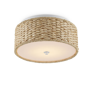 Currey & Company Colchester 16" Raffia LED Flush Mount 2