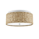Currey & Company Colchester 16" Raffia LED Flush Mount 4