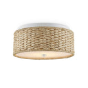 Currey & Company Colchester 16" Raffia LED Flush Mount 