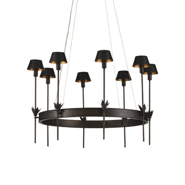 Currey & Company Coterie 36" Bronze 8-Light Chandelier 4