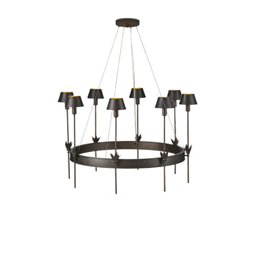 Currey & Company Coterie 36" Bronze 8-Light Chandelier 5
