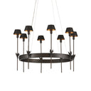 Currey & Company Coterie 36" Bronze 8-Light Chandelier 