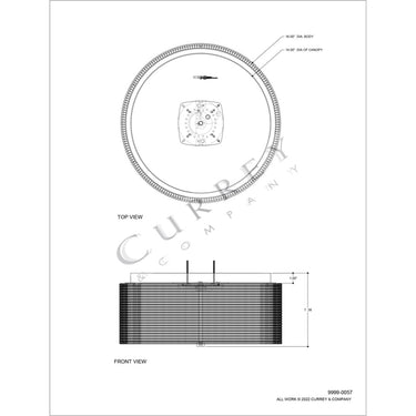 Currey & Company Coulton 16" Rope LED Flush Mount 6