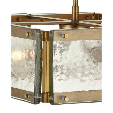 Currey & Company Countervail 17.75" 4-Light Square Chandelier 1