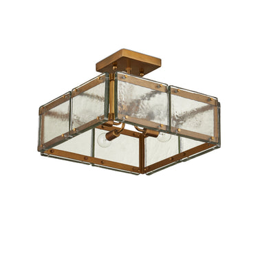 Currey & Company Countervail 17.75" 4-Light Square Chandelier 4