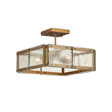 Currey & Company Countervail 17.75" 4-Light Square Chandelier 