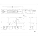 Currey & Company Countervail 39.5" Cast Glass 6-Light Rectangular Chandelier 6