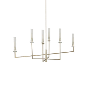 Currey & Company Courante 44" Silver 6-Light Chandelier 5
