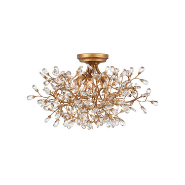 Currey & Company Crystal Bud 24" 5-Light Semi-Flush Mount 3