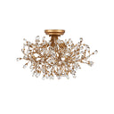 Currey & Company Crystal Bud 24" 5-Light Semi-Flush Mount 4