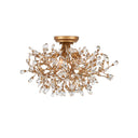 Currey & Company Crystal Bud 24" 5-Light Semi-Flush Mount 