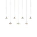 Currey & Company Crystal Bud 7-Light Linear Multi-Drop Pendant 