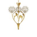 Currey & Company Dandelion 22.75" Silver Gold 3-Light Pendant 3