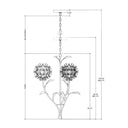 Currey & Company Dandelion 22.75" Silver Gold 3-Light Pendant 7