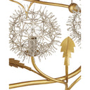 Currey & Company Dandelion 38.5" Silver & Gold 9-Light Chandelier 1