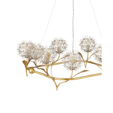 Currey & Company Dandelion 38.5" Silver & Gold 9-Light Chandelier 2