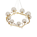 Currey & Company Dandelion 38.5" Silver & Gold 9-Light Chandelier 3