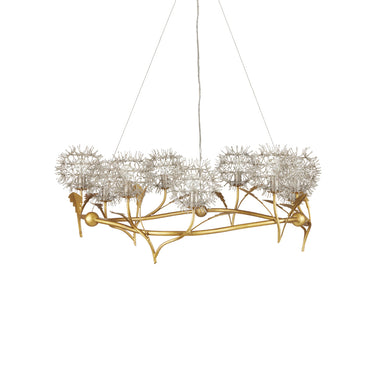 Currey & Company Dandelion 38.5" Silver & Gold 9-Light Chandelier 4