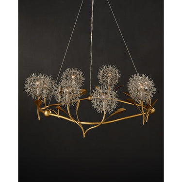 Currey & Company Dandelion 38.5" Silver & Gold 9-Light Chandelier 5
