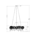 Currey & Company Dandelion 38.5" Silver & Gold 9-Light Chandelier 7