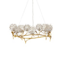 Currey & Company Dandelion 38.5" Silver & Gold 9-Light Chandelier 