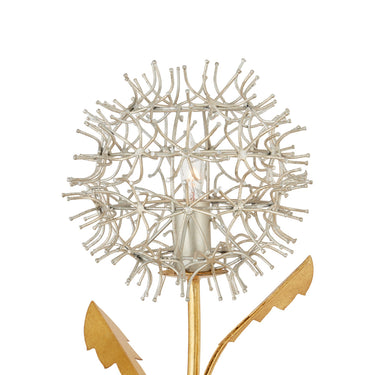 Currey & Company Dandelion Silver & Gold 1-Light Wall Sconce 1