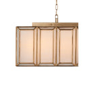 Currey & Company Daze 39.5" Milk Glass 6-Light Rectangular Chandelier 1