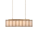 Currey & Company Daze 39.5" Milk Glass 6-Light Rectangular Chandelier 3