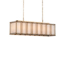 Currey & Company Daze 39.5" Milk Glass 6-Light Rectangular Chandelier 
