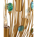 Currey & Company Delphos 19.5" Paua Shell 6-Light Chandelier 1