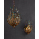 Currey & Company Delphos 19.5" Paua Shell 6-Light Chandelier 6