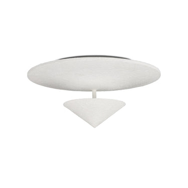 Currey & Company Empyrean 18" White 1-Light Flush Mount 3