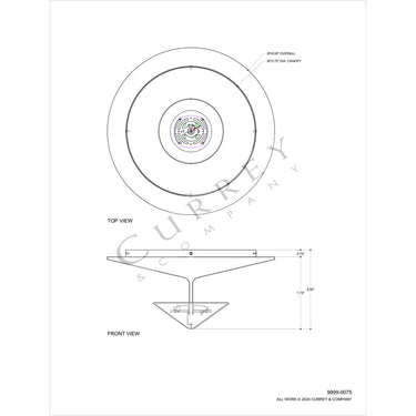 Currey & Company Empyrean 18" White 1-Light Flush Mount 4