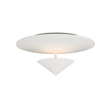 Currey & Company Empyrean 18" White 1-Light Flush Mount 