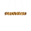 Currey & Company English Oak 32.5" Gold Leaf LED Chandelier 4
