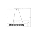 Currey & Company English Oak 32.5" Gold Leaf LED Chandelier 6