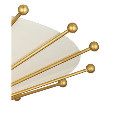 Currey & Company Epoch 26" Gold 1-Light Semi-Flush Mount 1