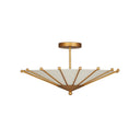 Currey & Company Epoch 26" Gold 1-Light Semi-Flush Mount 4