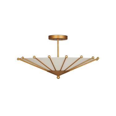 Currey & Company Epoch 26" Gold 1-Light Semi-Flush Mount 4