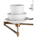 Currey & Company Etiquette 40.5" Bone China 6-Light Chandelier 1