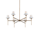 Currey & Company Etiquette 40.5" Bone China 6-Light Chandelier 2
